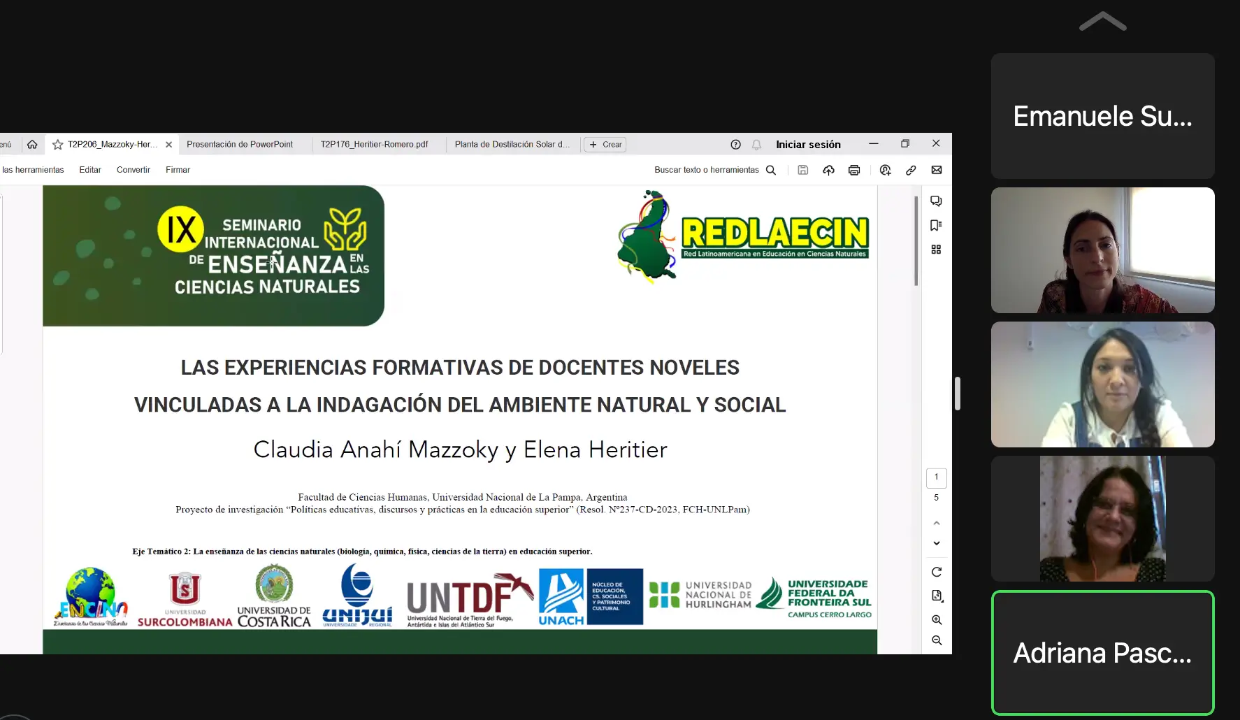 GEPDiPE - IX Seminario internacional de Enseñanza en las Ciencias Naturales. Educación con enfoque STEAM y para la sustentabilidad: emergencias en la enseñanza de las ciencias